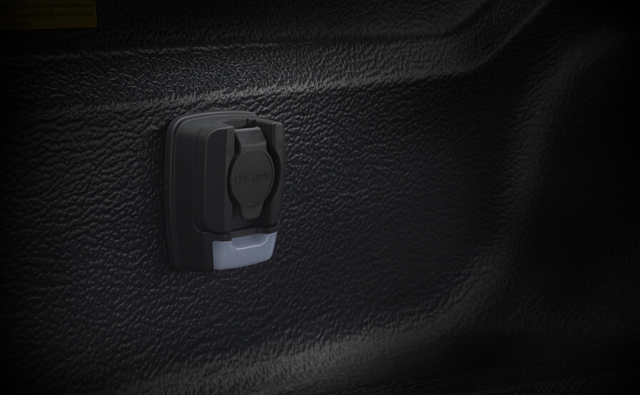 Isuzu D-MAX, příslušenství, funkce, zásuvka v nákladovém prostoru